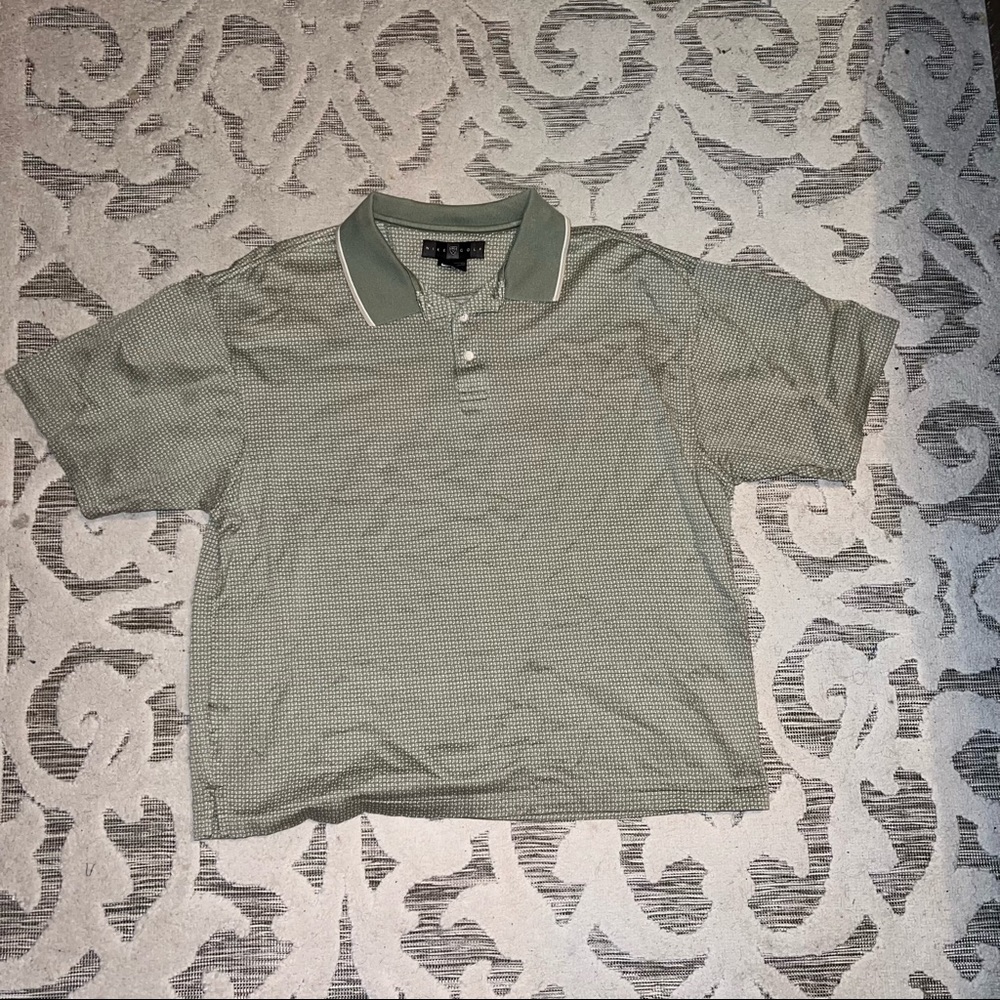 Nike Golf Green White Polo Shirt Men's Size Large